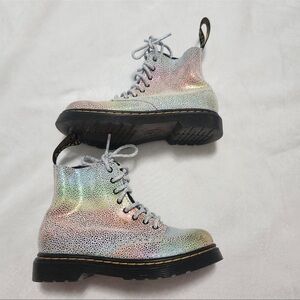 Toddler Dr. Martens Holographic Lace-Up Boots
